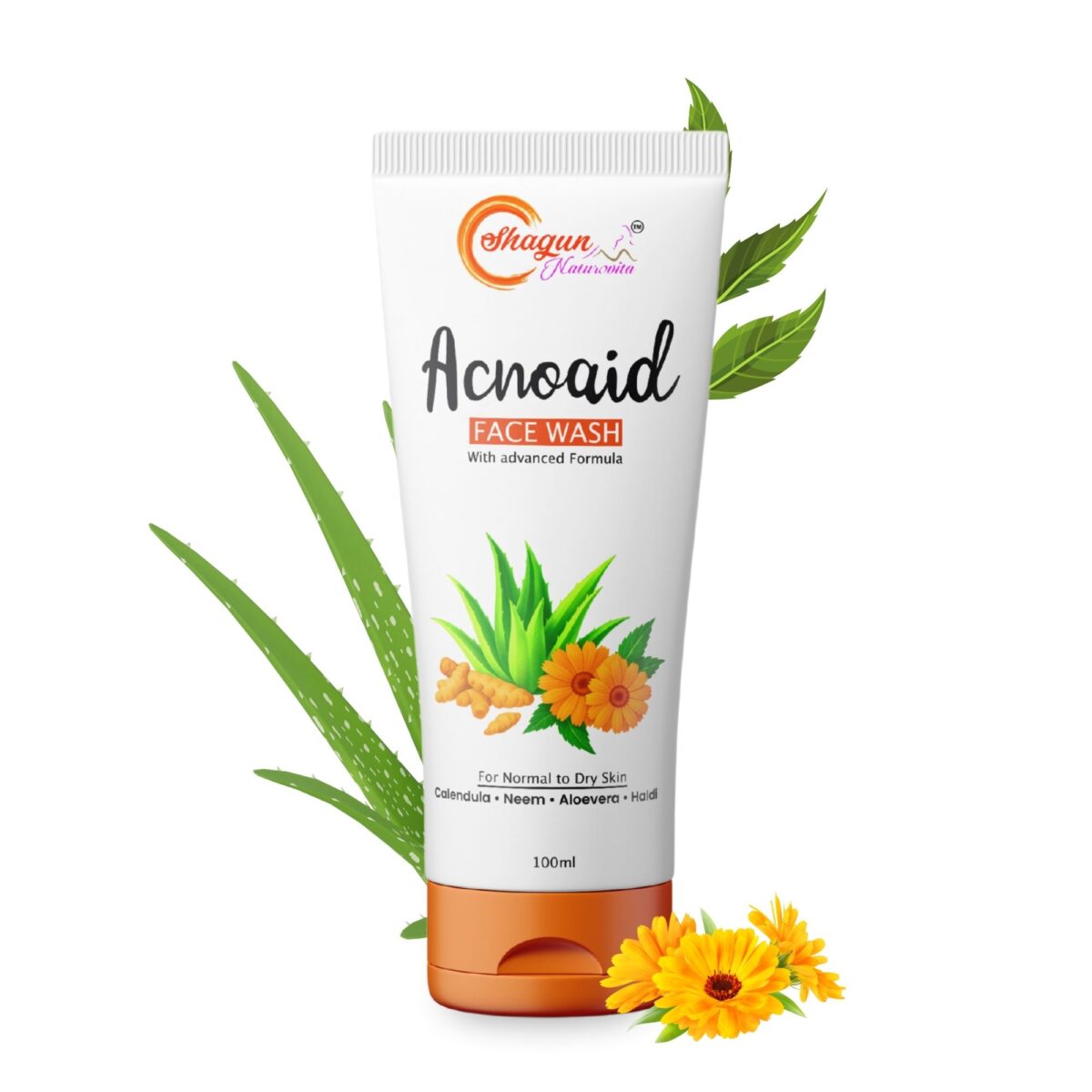 Acnoaid Herbal Face Wash | Controls Acne & Oil | With Neem, Haldi & Calendula | 100 ml - Image 1