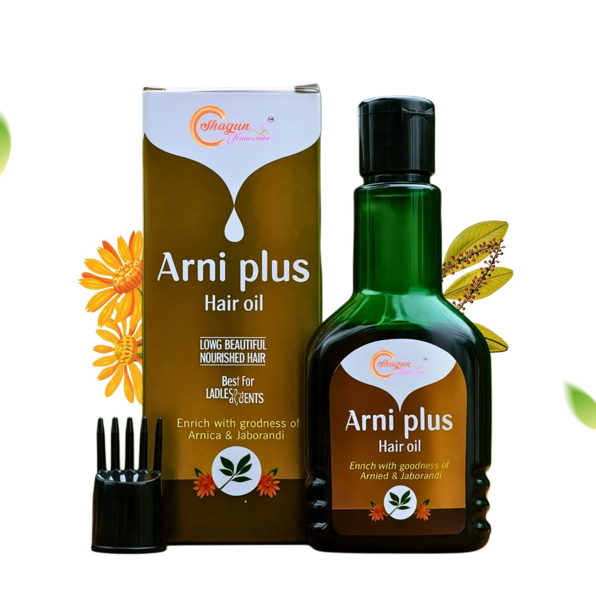 Arni Plus Herbal Hair Oil | Nourishes Scalp & Strengthens Roots | With Arnica, Jaborandi, Amla & Coconut | Anti-Hair Fall Formula | 100 ml - Image 1