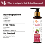 Red Onion Herbal Shampoo | Reduces Hair Fall & Boosts Growth | With Red Onion, Arnica & Aloe Vera | 200 ml - Image 2
