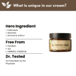 All Purpose Herbal Cream | Daily Moisturizer & Glow Enhancer | With Aloe Vera, Almond & Saffron | 100/200 gm - Image 2