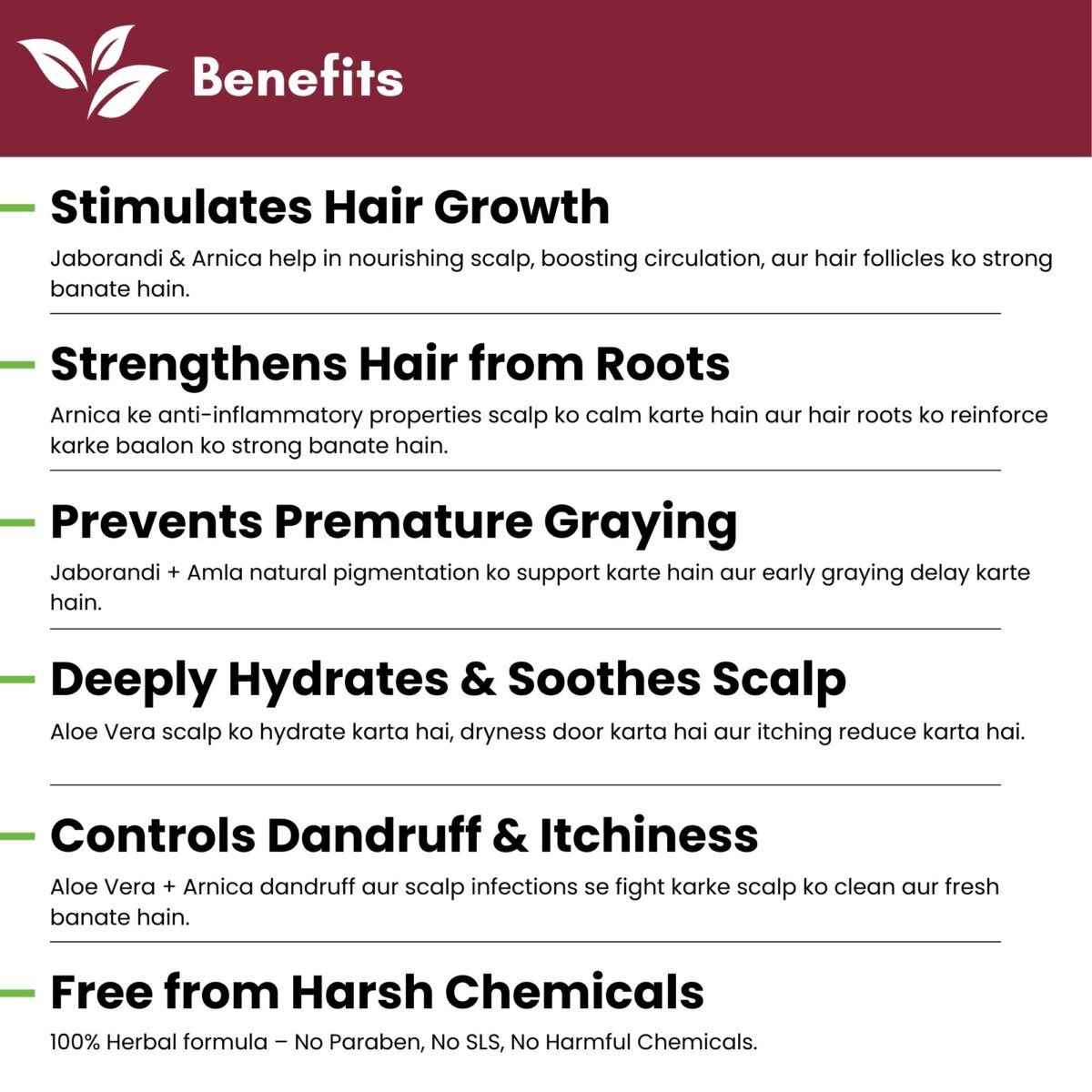 Red Onion Herbal Shampoo | Reduces Hair Fall & Boosts Growth | With Red Onion, Arnica & Aloe Vera | 200 ml - Image 3