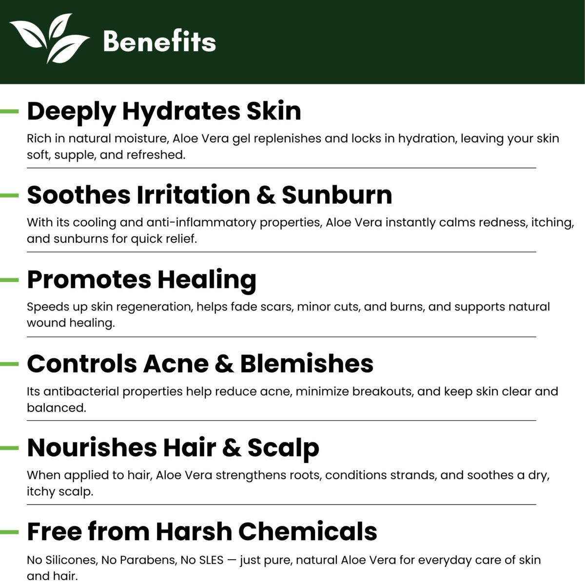 Aloe Vera Gel | Hydrates & Soothes Skin | Natural Moisturizer for Face, Hair & Body | 120/500 ml - Image 3