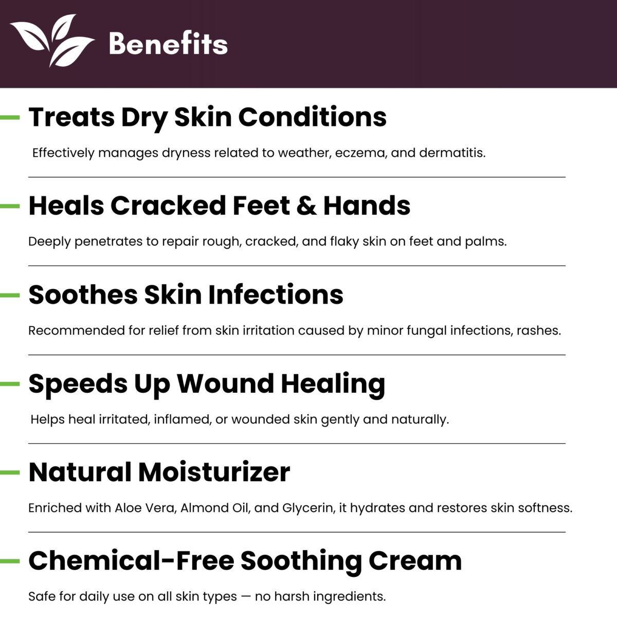 All Purpose Herbal Cream | Daily Moisturizer & Glow Enhancer | With Aloe Vera, Almond & Saffron | 100/200 gm - Image 3